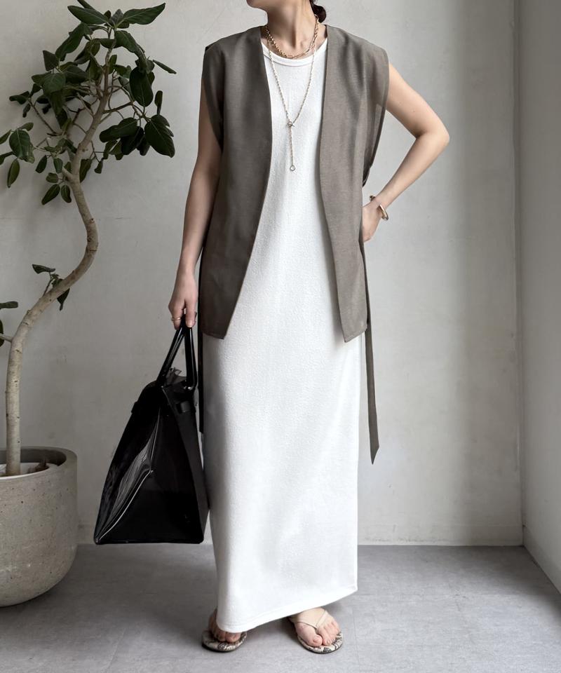 【全骨格細見え】ブークレーダンボールタンクワンピース