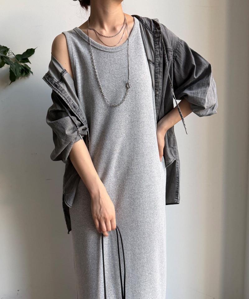 【全骨格細見え】ブークレーダンボールタンクワンピース