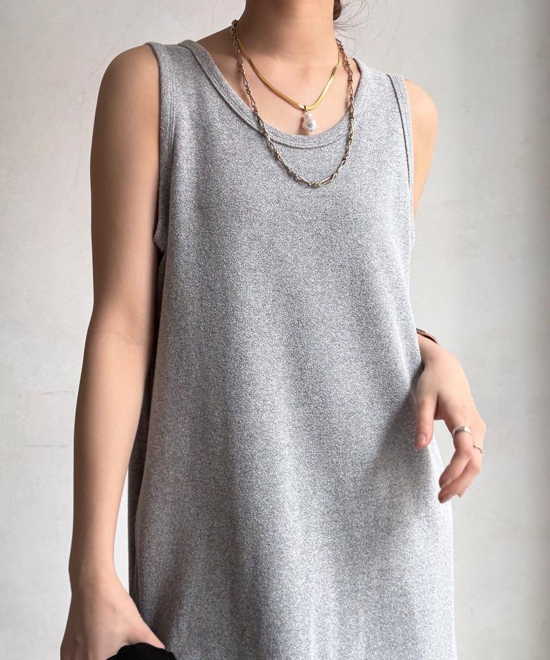 【全骨格細見え】ブークレーダンボールタンクワンピース