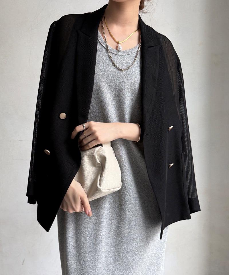 【全骨格細見え】ブークレーダンボールタンクワンピース