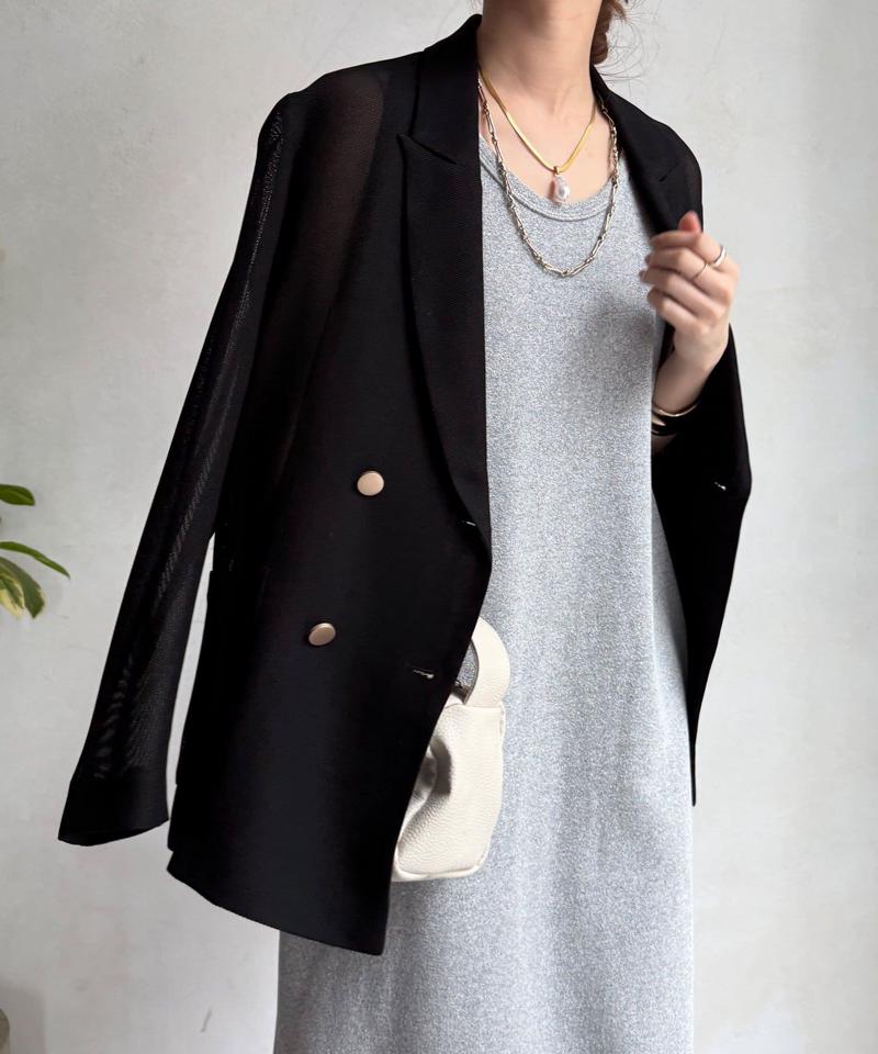 【全骨格細見え】ブークレーダンボールタンクワンピース