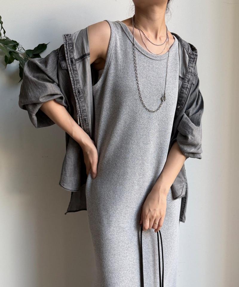 【全骨格細見え】ブークレーダンボールタンクワンピース