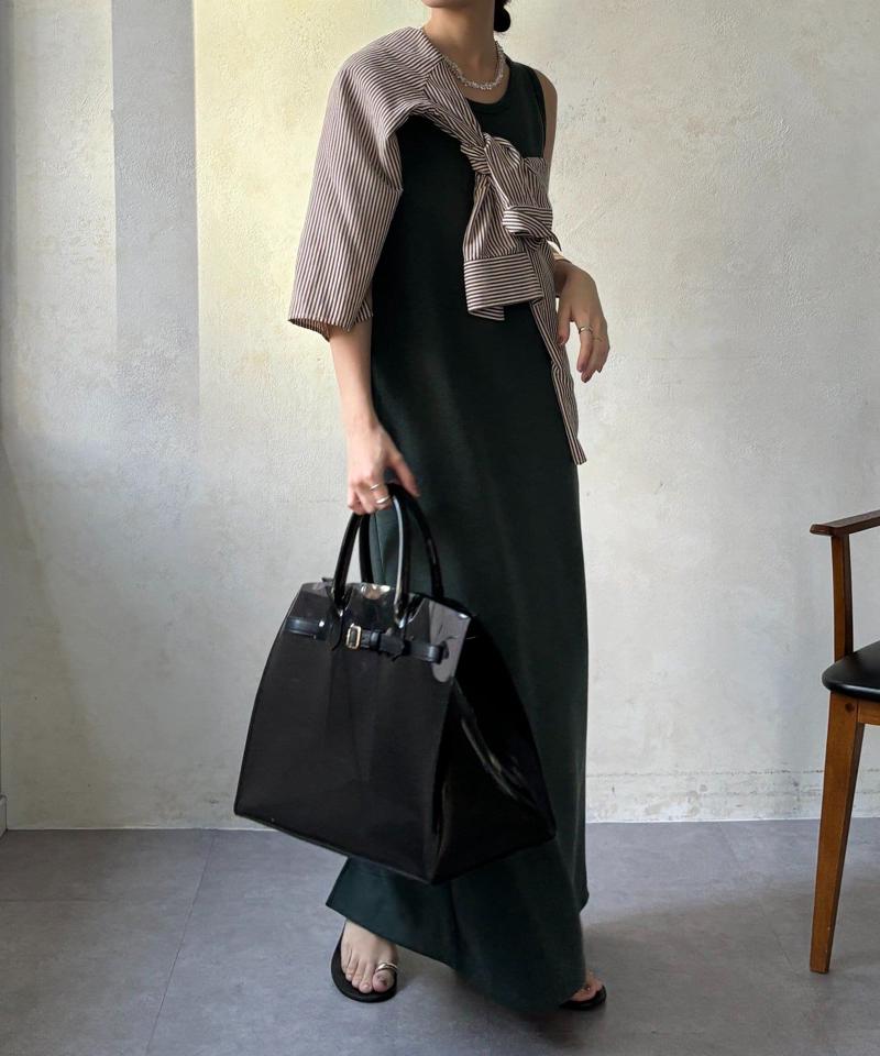 【全骨格細見え】ブークレーダンボールタンクワンピース