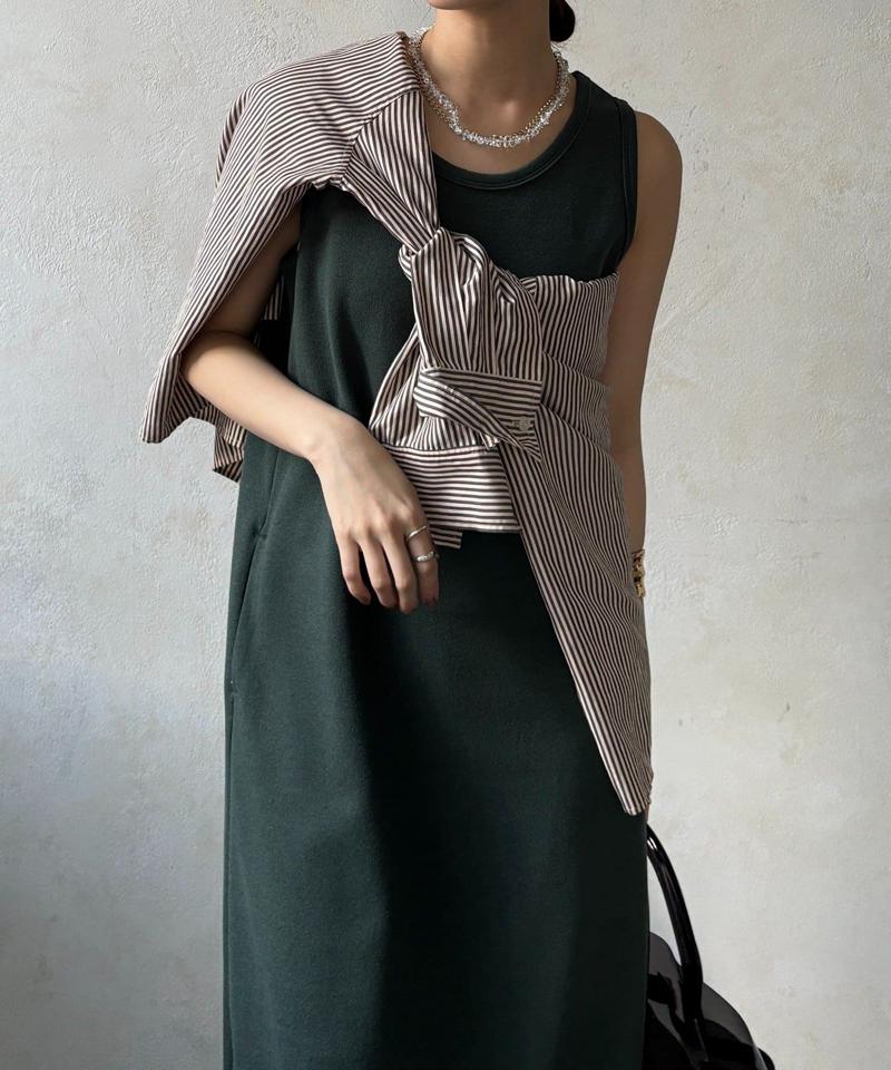 【全骨格細見え】ブークレーダンボールタンクワンピース