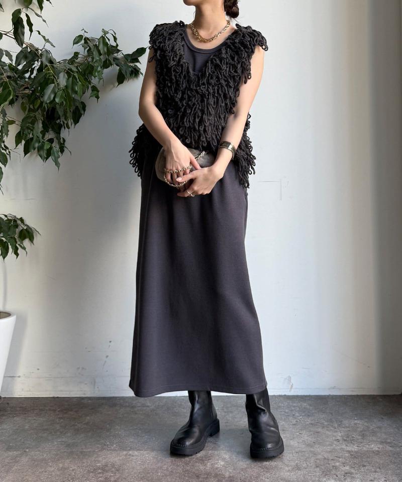 【全骨格細見え】ブークレーダンボールタンクワンピース