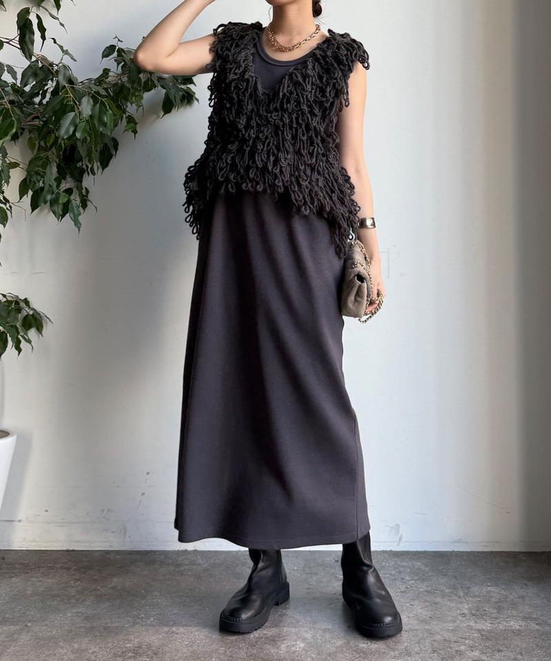 【全骨格細見え】ブークレーダンボールタンクワンピース