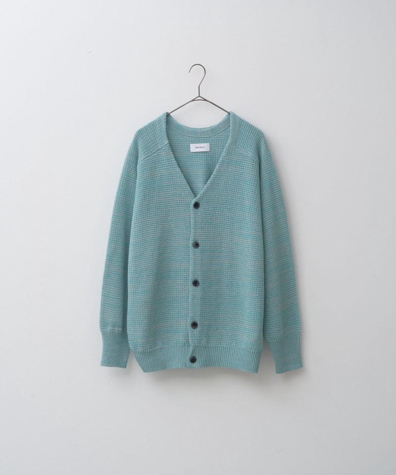 【Kastane】ミックスヤーンワッフルニットカーディガン