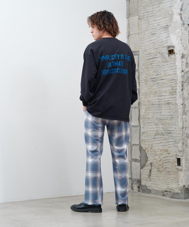 【Kastane】フェイデッドブラックロゴプリントTシャツ