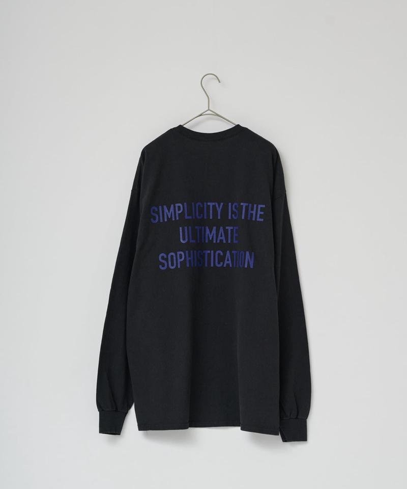 【Kastane】フェイデッドブラックロゴプリントTシャツ