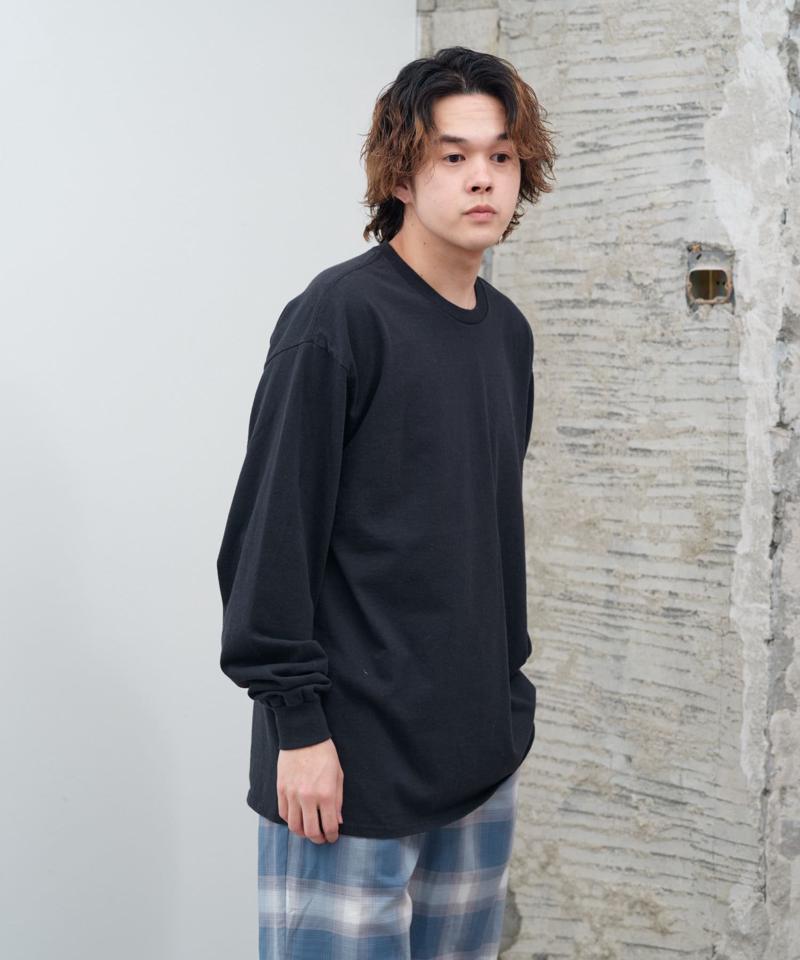 【Kastane】フェイデッドブラックロゴプリントTシャツ
