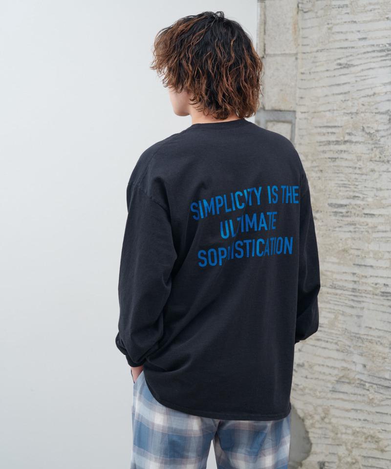 【Kastane】フェイデッドブラックロゴプリントTシャツ