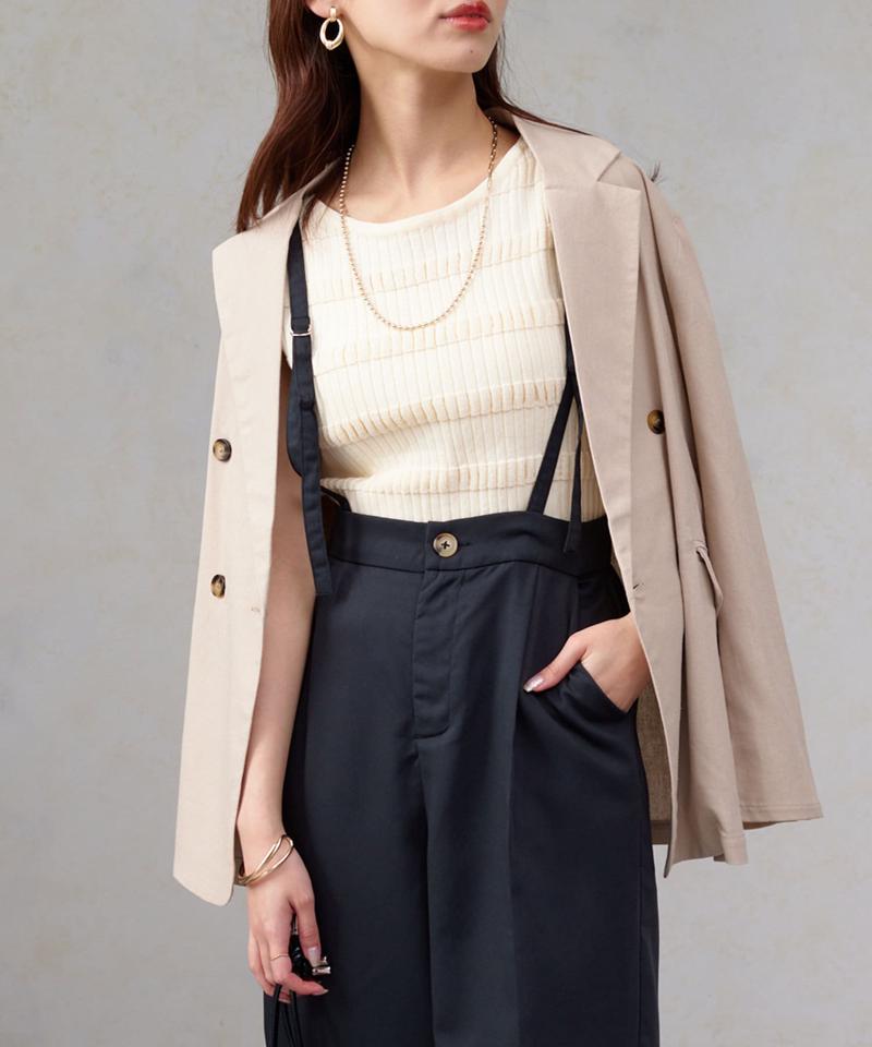 リネンテーラードジャケット