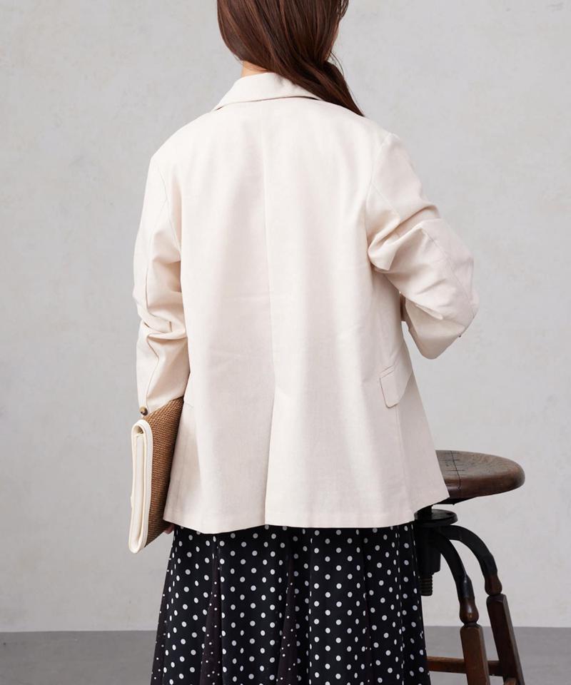 リネンテーラードジャケット