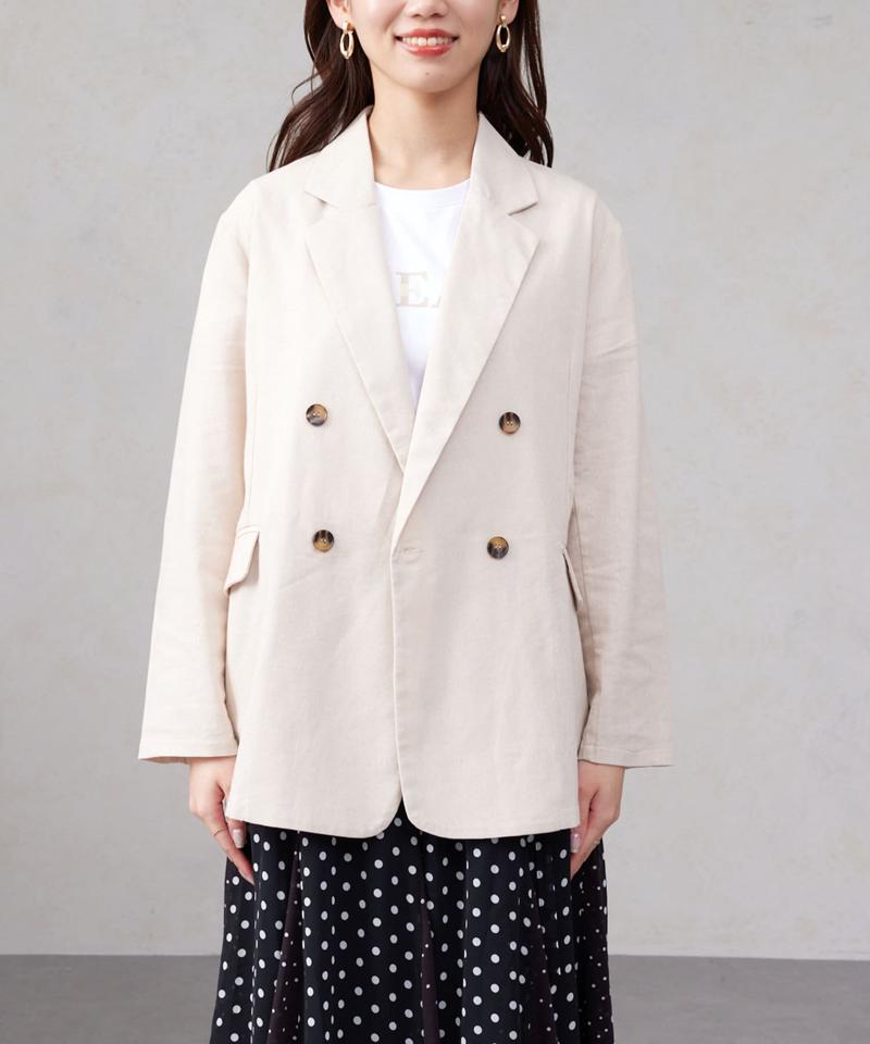 リネンテーラードジャケット