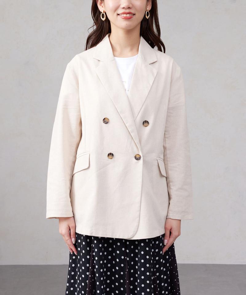 リネンテーラードジャケット