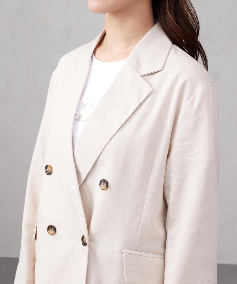 リネンテーラードジャケット