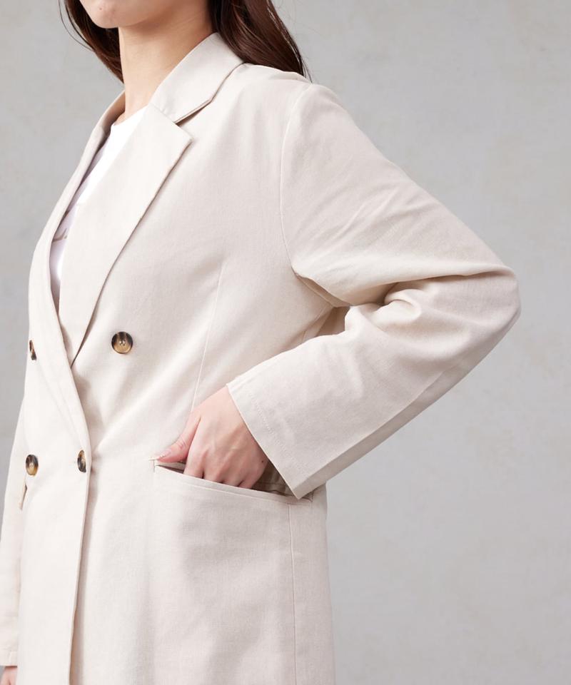 リネンテーラードジャケット