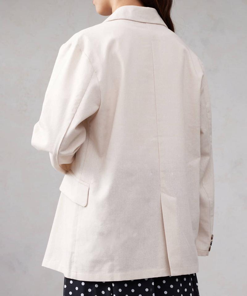 リネンテーラードジャケット