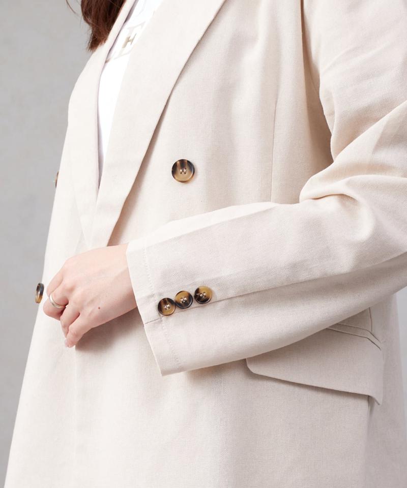 リネンテーラードジャケット
