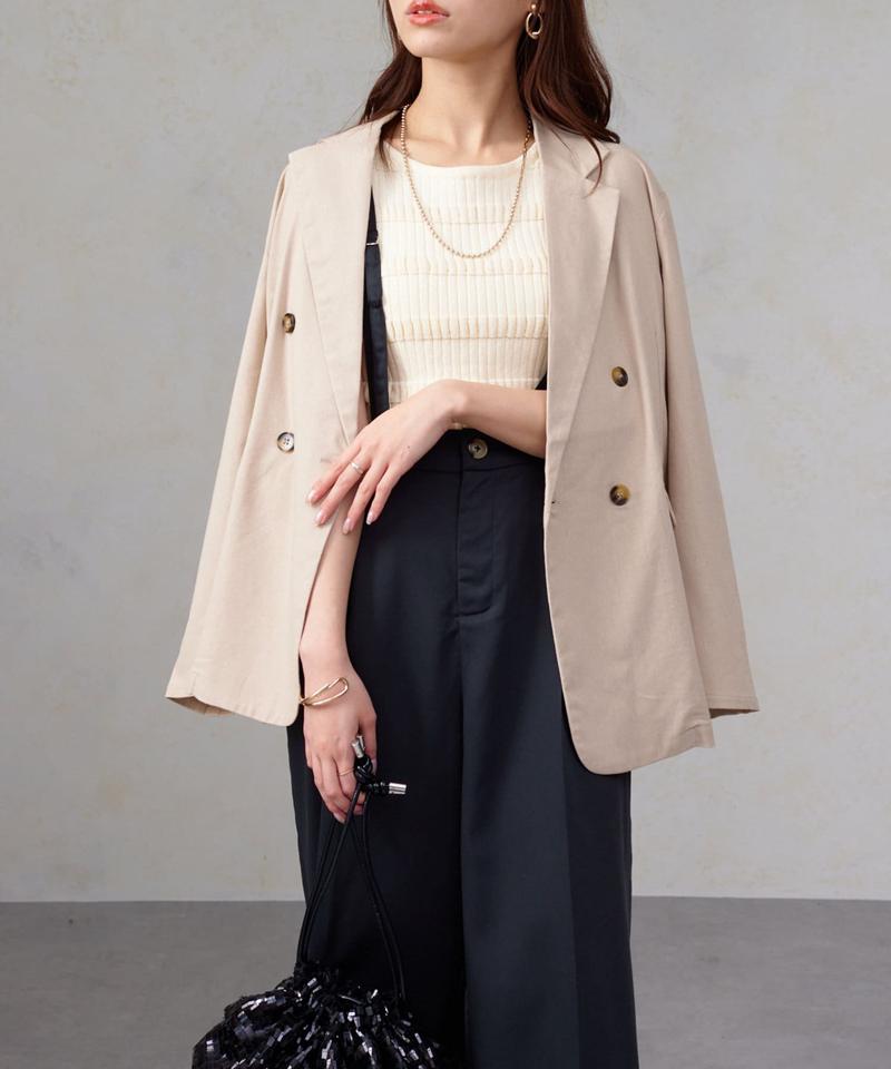 リネンテーラードジャケット