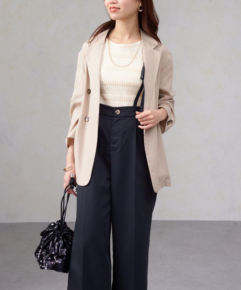 リネンテーラードジャケット