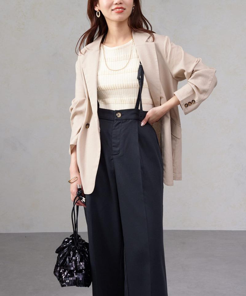 リネンテーラードジャケット