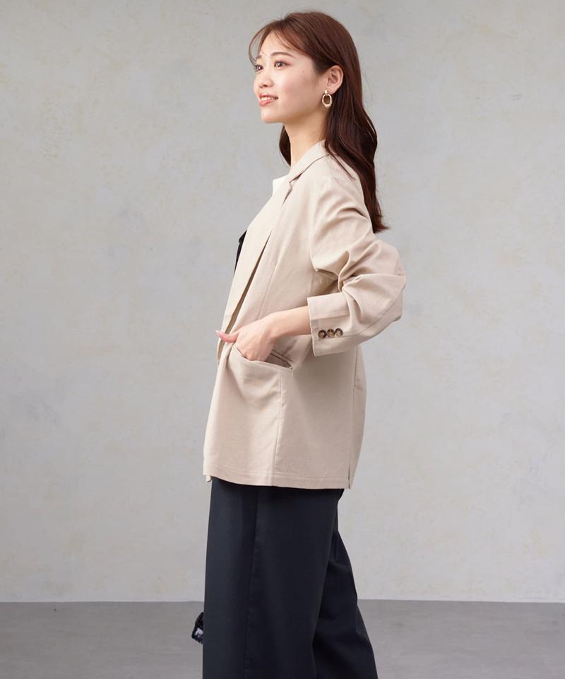 リネンテーラードジャケット