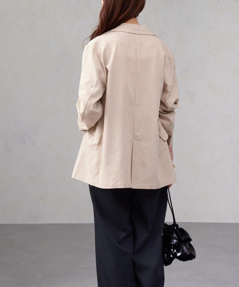 リネンテーラードジャケット