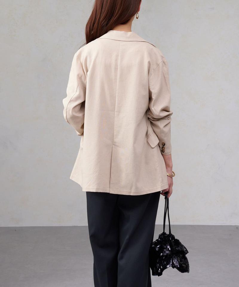 リネンテーラードジャケット