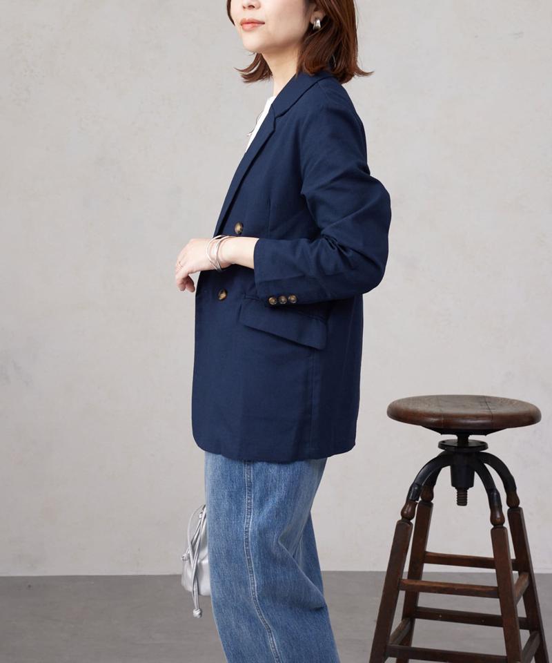 リネンテーラードジャケット