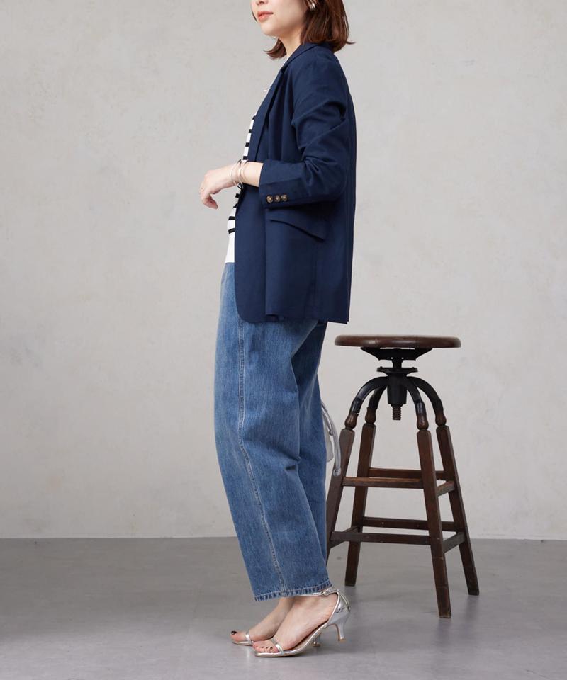 リネンテーラードジャケット