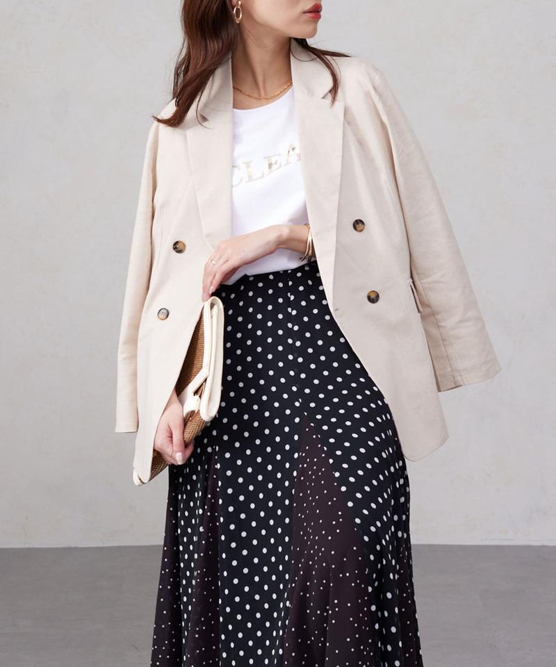 リネンテーラードジャケット