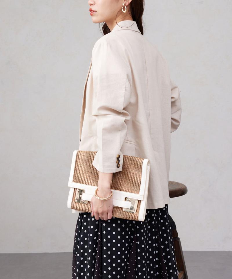 リネンテーラードジャケット