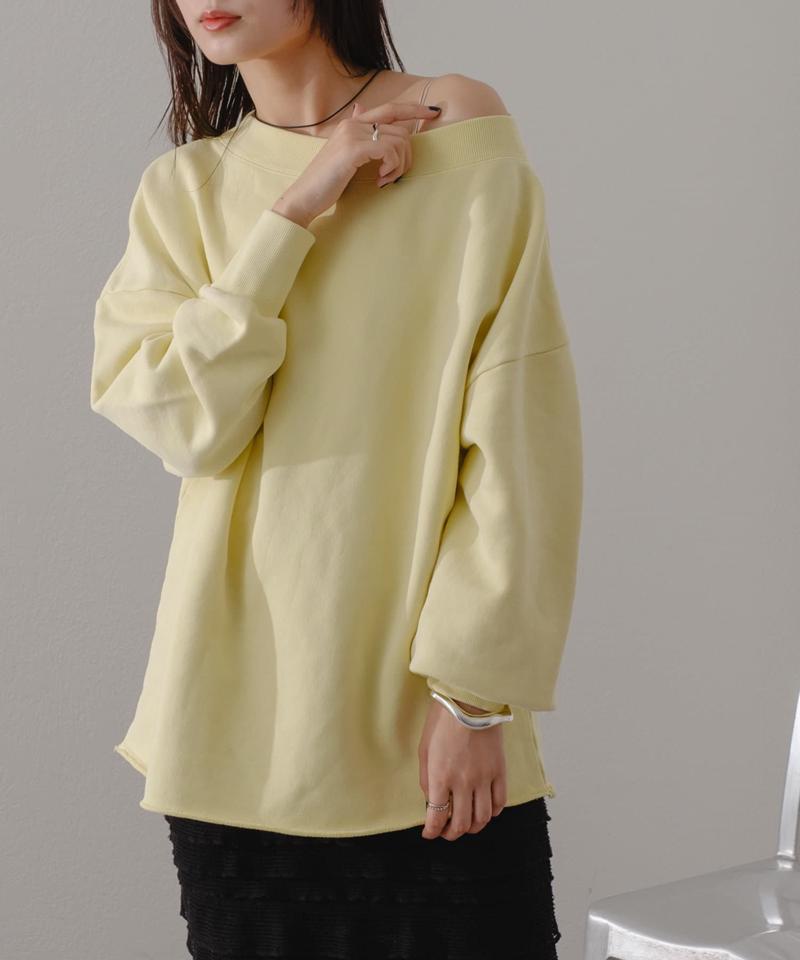 【Kastane】ヘビーウェイトオフショルピグメントスウェット