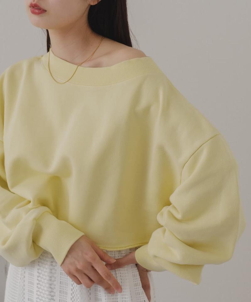 【Kastane】ヘビーウェイトオフショルピグメントスウェット