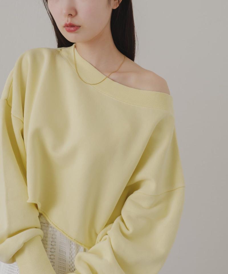 【Kastane】ヘビーウェイトオフショルピグメントスウェット