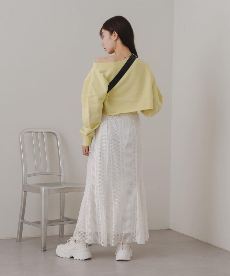 【Kastane】ヘビーウェイトオフショルピグメントスウェット