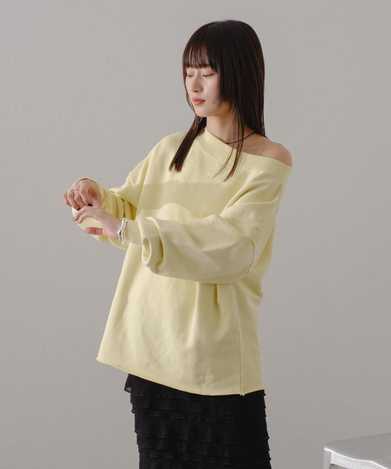 【Kastane】ヘビーウェイトオフショルピグメントスウェット