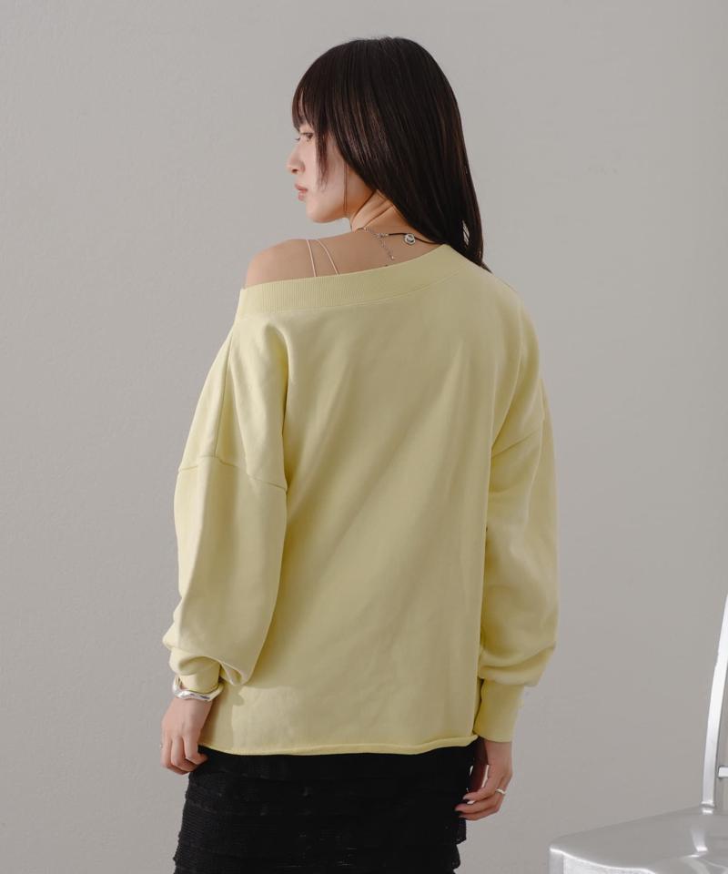【Kastane】ヘビーウェイトオフショルピグメントスウェット