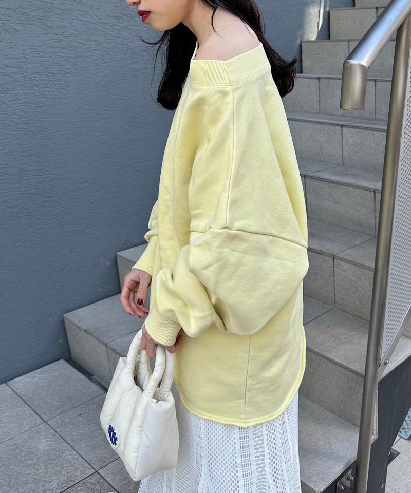 【Kastane】ヘビーウェイトオフショルピグメントスウェット