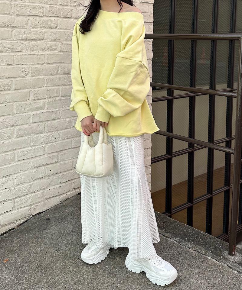 【Kastane】ヘビーウェイトオフショルピグメントスウェット