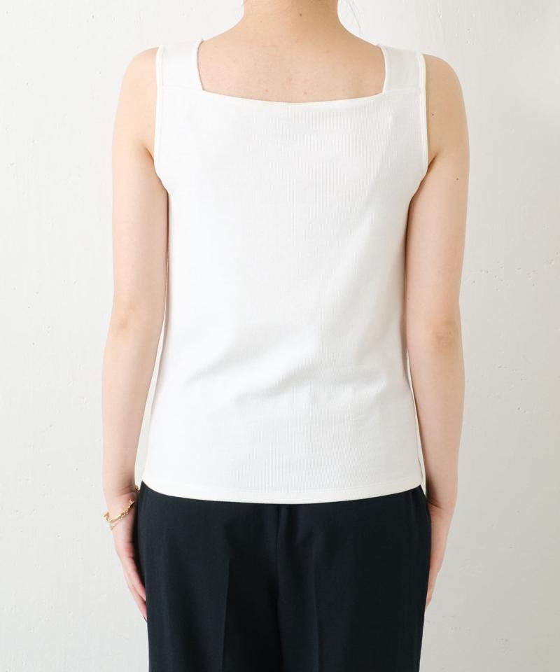 《新色登場》【C′NOTE/ノート】 シアー切り替えスクエアタンクトップ