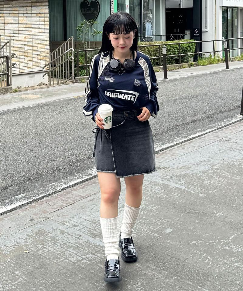 メッシュレースドッキングフットボールTee