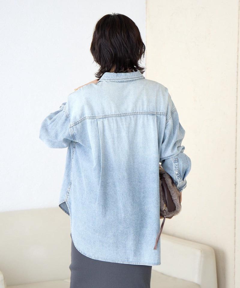 【名品/リバイバル】【MONN.:.(モン)】Lightビッグデニムシャツ