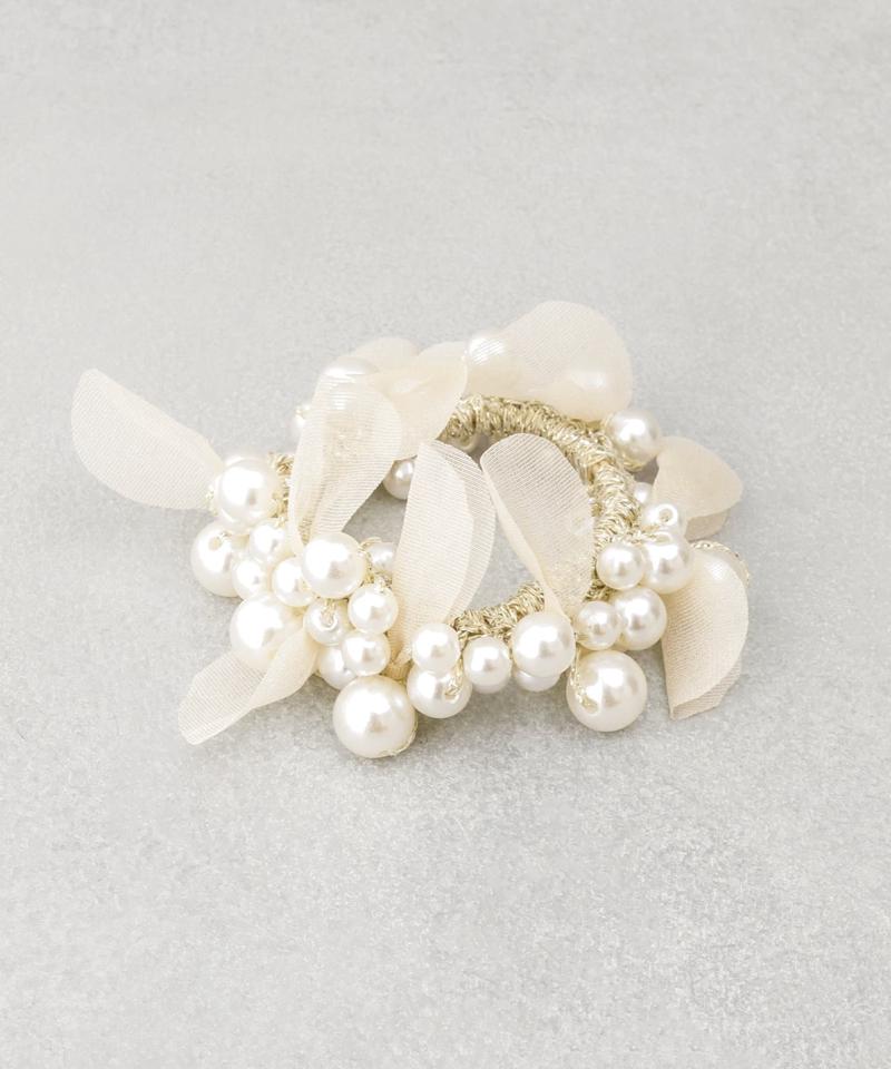 チュールリボンツブパールポニー