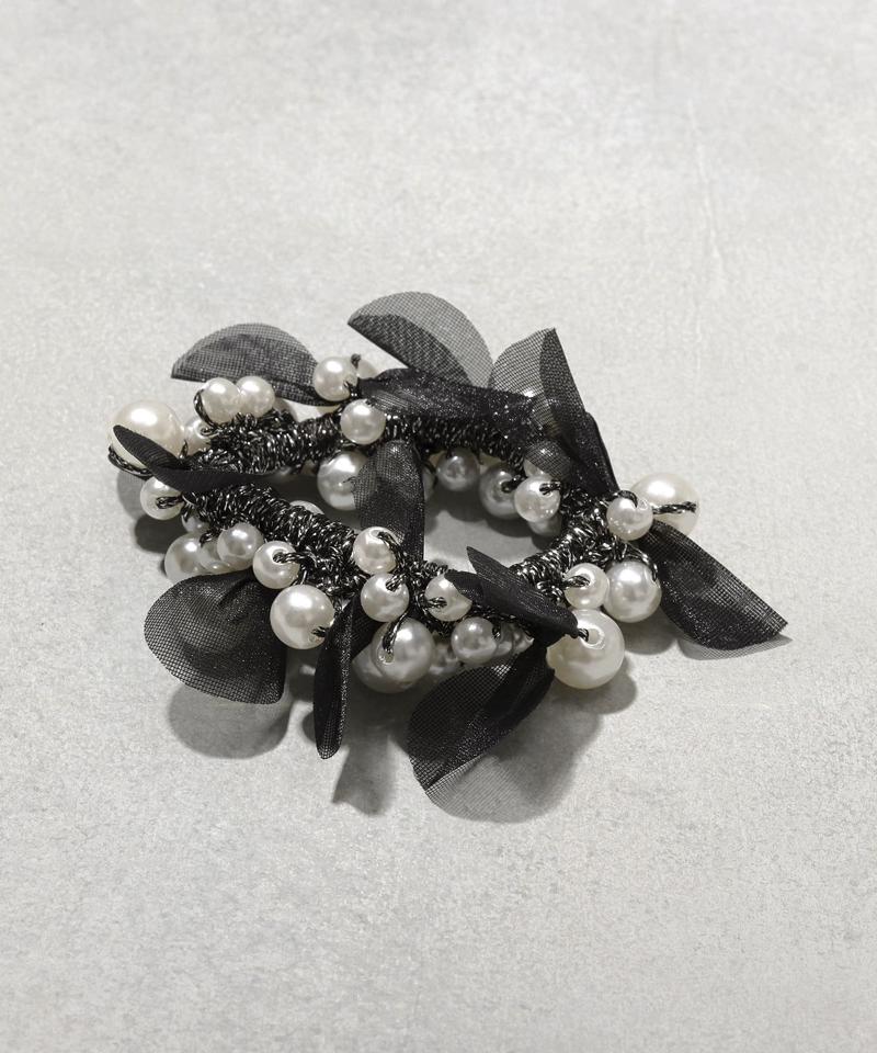 チュールリボンツブパールポニー