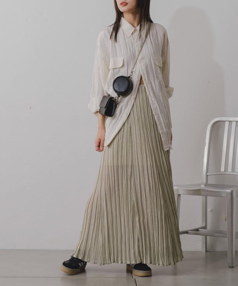 【Kastane】シアーシャイニープリーツスカート