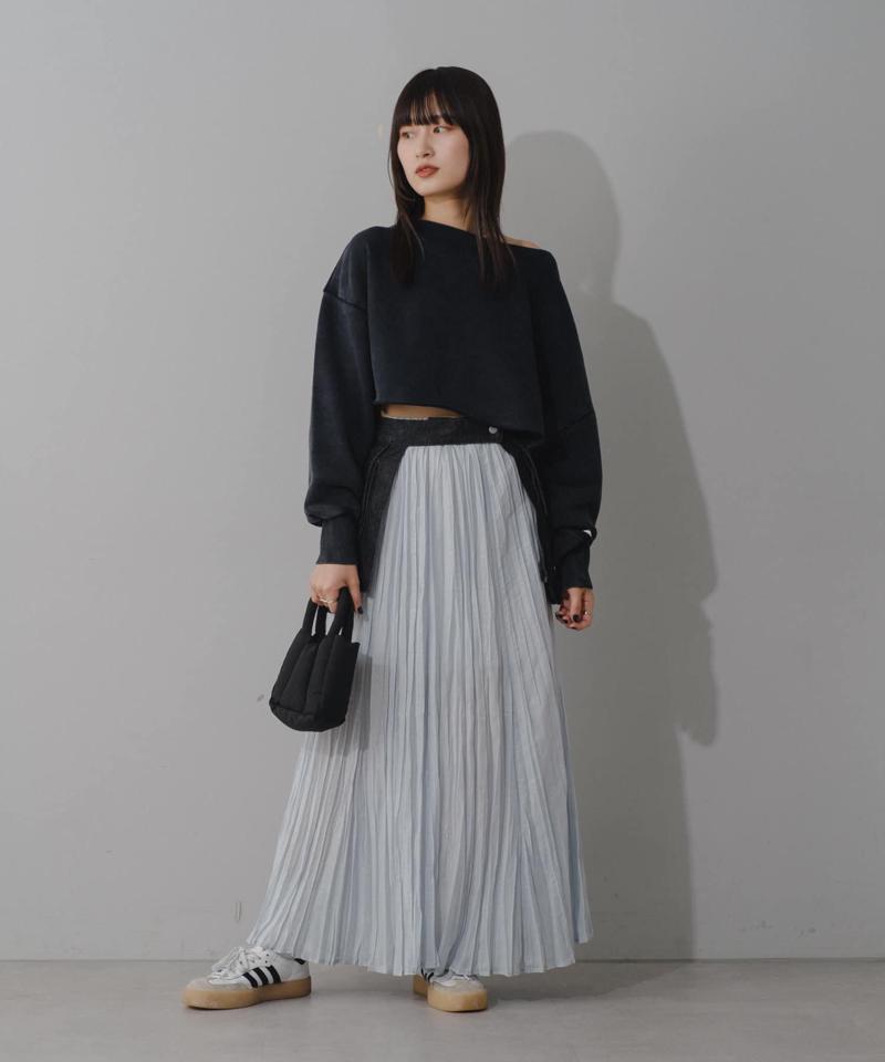 【Kastane】シアーシャイニープリーツスカート