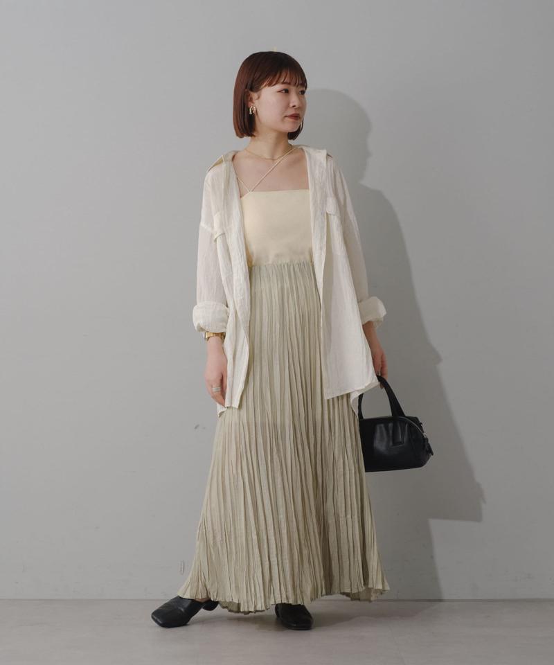 【Kastane】シアーシャイニープリーツスカート