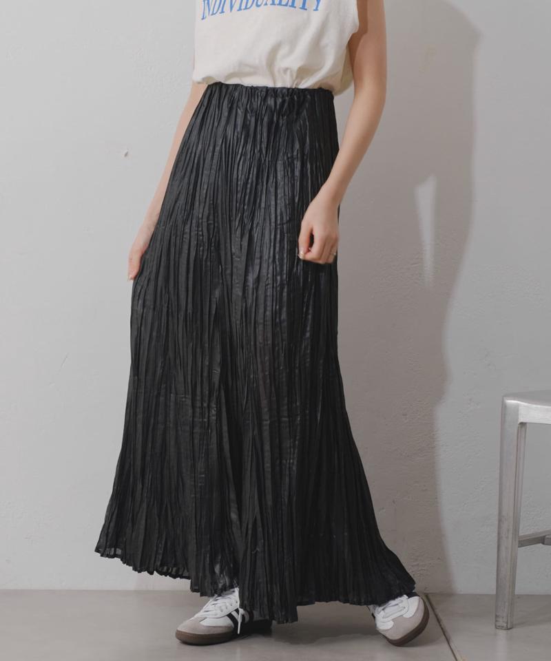 【Kastane】シアーシャイニープリーツスカート